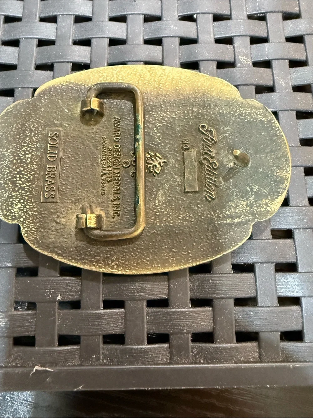 Vintage Award Design Medals Pinto Horse Solid Brass Belt Buckle First Edition